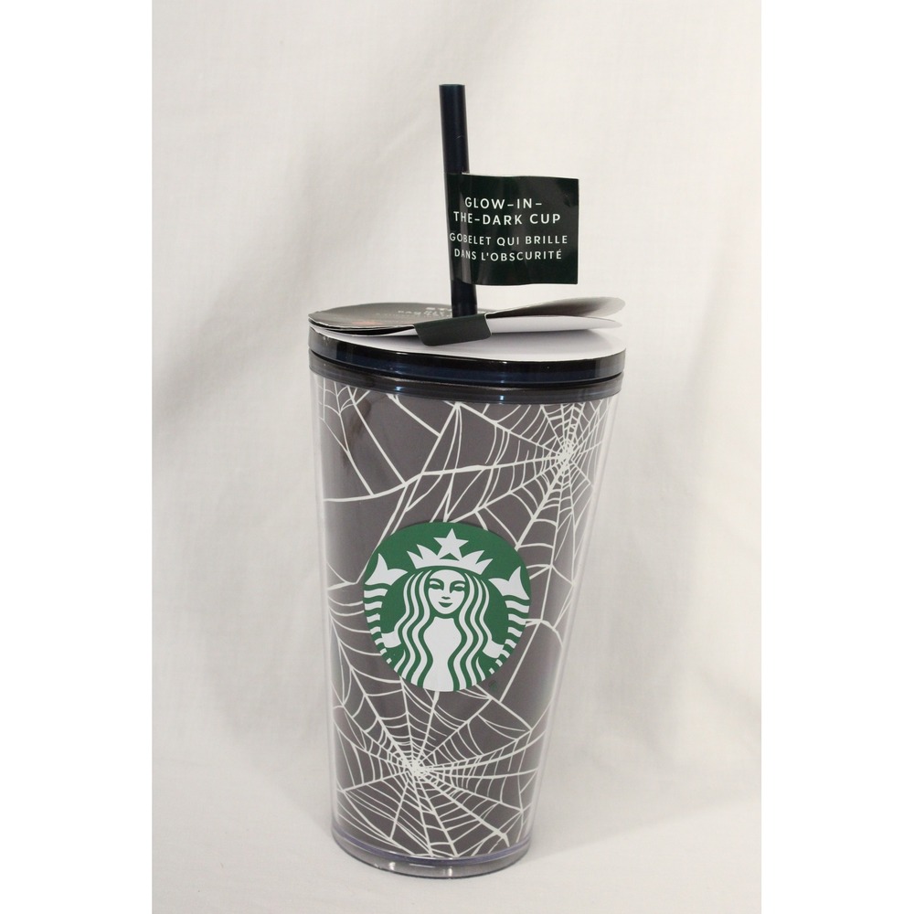 Starbucks Halloween Tumbler Spider Web Glow in Dark 16oz Cold Cup DIY Sticker